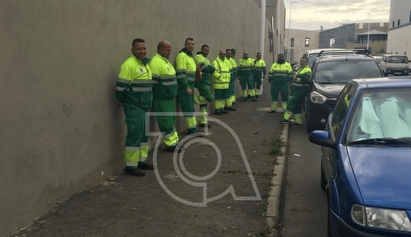 Los operarios se negaron a trabajar este lunes (Foto TA)